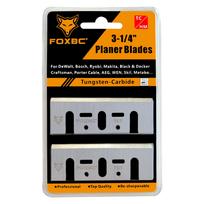FOXBC 82mm TCT Carbide Planer blades 82mm x 29mm x 3mm Professional Replacement For Makita, Metabo, Dewalt, Bosch 3-1/4 Planer 1 set