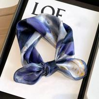 100% natūralus tikras šilko skara moterims bandana kvadratinės skaros wrap skarelė pavasario mada prabanga vasaros paplūdimys aukštos kokybės hidžabas Real silk 53x53cm gray