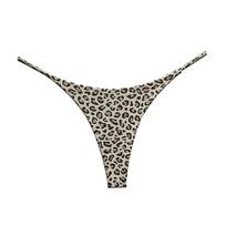 Sexy Briefs Double Thin Strap Sexy Thong Low Waist Underpant Double Bikini Cotton Women's T-Shaped Panties T Pants XL black