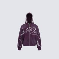 VibeStreet Luxury Quality EU US Size Oversize Hoodie Street Wear Spring Autumn Hip-Hop Trendy Brand Hoodie Men L violetinė