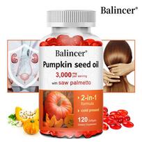 Pumpkin Seed Oil Saw Palm Capsules 1 Serving 3,000mg Cold-Pressed Pure Virgin Oil Promotes Hair, Urinary System | 1 pcs 60 Tablets