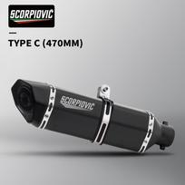 51mm motorcycle exhaust muffler 300/370/470MM with Db killer TYPE C