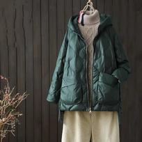 Winter Women White Duck Down Jacket Casual Loose Fashion Outwear Hooded Puffer Coat Short Light Warm Parka S black