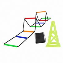 Agility Cone Ladder Speed Workout Improves Coordination Home Gym Outdoor Sports Folding Rugby yellow
