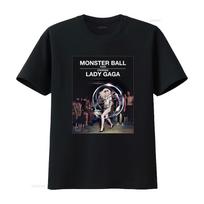 Lady Gaga  The Monster Ball Tour Concert T Shirt S To XL vintage Washed Casual Versatile fashion Stretched homme 4XL black