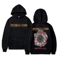 System of A Down Mezmerize Hoodie Men Women Clothing Gothic Rock Oversized Sweatshirt Men's Vintage Alternative Metal Streetwear L black