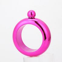304 Stainless Steel Bangle Flask Food Grade Hip Flask Portable Liquor Bottle  Gift rožinė raudona spalva