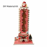 Pull Slider Christmas Advent Calendar Fireplace Base Christmas Stacking Game  Xmas Santa brown