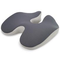 Comfortable Breathable Memory Foam Seat Cushion for Long Sitting - Non-Slip Office Chair & Student Use 44*37*8 cm pilka