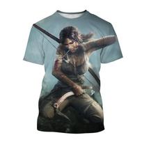Nauji Geriausiai Parduodami Tomb Raider 3D Spausdinti Marškinėliai Tomb Raider Lara Asmenybė Vyriški Moteriški Šaunus Gatvės Stiliaus Trumpomis Rankovėmis Vaikams M gray
