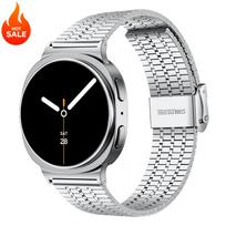 Metalinė apyrankė Samsung Galaxy Watch 8 40mm 44mm 8Classic 46mm Ultra (2025 m) 47 mm nerūdijančio plieno apyrankė „Galaxy Watch“ laikrodžiui Galaxy Watch 8 44mm sidabras