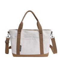 Women Canvas Stylish Handbag Large Capacity Casual Sling Bag Multi-Layers All-Match Crossbody Bag Travel School Bag balta