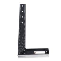 Multi Angle Measuring Ruler 40cm 16in 45 90 Degree Combination Framing Square Professional Woodworking Marking Ruler black