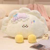 28/40CM Cute Dumpling Plush Pillow Soft Food Stuffed Sofa Cushion Toys Comfortable Sleep Pillow Doll 28cm white