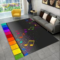 3D muzikos, muzikinės natos, fortepijono meno kilimėlis, didelis, kilimėlis svetainės, miegamojo, sofos, durų kilimėlio dekoras, vaikiškas neslystantis grindų kilimėlis 40x60cm(15x23in)