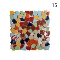 30x30cm Spalvotos Keraminės Žvyro Mozaikinės Plytelės Karšto Šaltinio Baseino Žuvų Baseino Fragmentai Tualeto Neslystanti Plytelė Grindų Sienų Dekoras „Pasidaryk pats“ 30x30cm