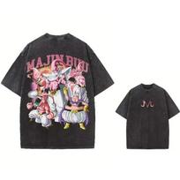 Per dydžio Dragon Ball Broly Anime Marškinėliai Vyrams Moterims Vintage Skalbti Trumpomis Rankovėmis T-shirt Gatvės Stiliaus Laisvas Atsitiktinis Viršus Vasaros Y2k 2026 XXXL tamsiai mėlyna spalva