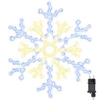 vidaXL Kalėdinis snaigė Šilta balta 56 x 49 x 0.7 cm PVC 180 LED
