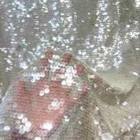 Platus 125cm Storas 5mm Žuvies Žvynų Blizgučių Audinys Šou Suknelė Karoliukų Siuvinėjimo Audinys Didmeninė Prekyba Šventinei Suknelei Tekstilės Medžiaga 2yard