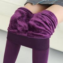 Women Leggings Winter Warm Thicken Velvet Elastic High Waist Leggings Fleece Casual Solid Tights Skinny Sexy Body Socks Leggins One Size pink