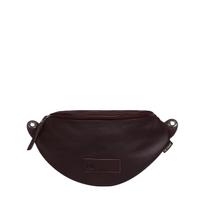 Burgundy women's leather fanny pack ariana black