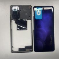 Pilnas korpusas Redmi Note 10 Pro 4G M2101K6G vidinio rėmo dangtelis baterijos galinis dangtelis galinis dangtelis Remonto dalys violetinė