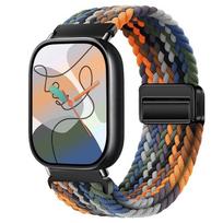 Skirta Redmi Watch 6/5/4 XiaoMi Mi Band 8 Pro Greito atsegimo magnetinis pintas nailoninis dirželis Reguliuojama kvėpuojanti sportinė apyrankė Redmi Watch 6 gray