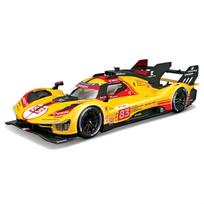 Bburago 2024 Model Ferrari 499P Turbo V6 Team AF Corse 2024 Le Mans 24 Hours Race Entry Car Yellow Diecast Model Car Finished Product 1/24 3.0L #83 / yellow