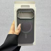 Case For Google Pixel 10 Pro XL 11 Pixel11 For MagSafe Magnetic Cooling Honeyb Mesh Protective Cover Metal Lens Frame Shell Google Pixel 10 Pro XL gray