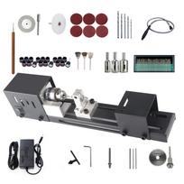 Mini Lathe Beads Polisher Machine Woodworking Craft DIY Rotary Tool Universal Set US Plug