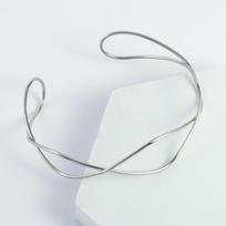 2025 Punk Gold Silver Color Torques Choker Necklace for Women Geometric Metal Collar Choker Fashion Statement Necklace Collier silver necklace5 white