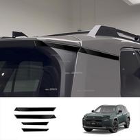 For Toyato Rav4 RAV 4 2026 2027 ABS Black Carbon Fiber Car A Pillar Cover Trim Rear Window Tail Wing Decorative Strip styling rear part black gray