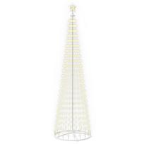 vidaXL LED kūginė kalėdinė eglutė 250 cm 470 LED Šilta balta Plienas
