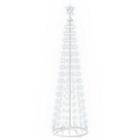 vidaXL LED kūginė kalėdinė eglutė 180 cm 250 LED Šalta balta Plienas