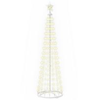 vidaXL LED kūginė kalėdinė eglutė 180 cm 250 LED Šilta balta Plienas