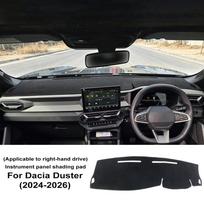 For Dacia Duster 3 2024 2025 2026 Car Dashboard Cover Flannel Mat Avoid Light Pad Dacia Duster 2024 Accessories Regular Style RHD gray