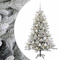 vidaXL Dirbtinė Kalėdų eglutė su burbulais 120 cm 150 LED Šilta balta