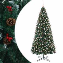 vidaXL Dirbtinė lankstoma Kalėdų eglutė su žaisliukais 400 cm 600 LED