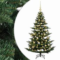 vidaXL Dirbtinė kalėdinė eglutė su rutuliuku 120 cm 150 LED
