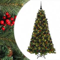 vidaXL Dirbtinė kalėdinė eglutė su rutuliuku 210 cm 300 LED