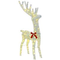 vidaXL 3D Kalėdų elnias LOVIISA 140 LED Šilta balta 70 x 26 x 128 cm