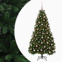 vidaXL Dirbtinė vidutinio žalumo Kalėdų eglutė su rutuliu 240 cm