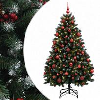 vidaXL Dirbtinė žalia Kalėdų eglutė su žaisliuku 150 cm 150 LED