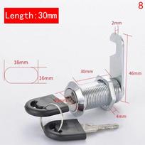 Aparatūros cilindriniai spynos durų spintelės pašto dėžutės spynos stalčių spintelės užraktai 7(30mm Same key)