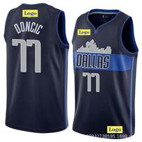 Dallas Mavericks Luka Doni 77 Heat Pressed Basketball Jersey Men Women Adult Sports Fan Wear XL gray