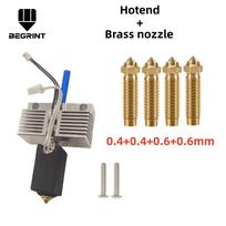 For ELEGOO Hotend Kit Neptune 4Max/4Plus with 4 Pieces 0.4mm Nozzle Fully Assembled All-Metal Hotend 3D Printer Accessories For 4 Plus and 4 Max