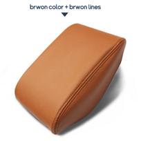 For VW Touran 2006 2007 2008 2009 2010 2011 2012 Car Armrest Cover | OEM Fit Anti-Tear Thermal ulation Car Interior Protector Brown-thread