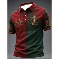 Edition Portugalijos Gerbėjų Futbolo Polo Marškinėliai - 3D Spausdinimas - Patogūs ir Kvėpuojantys - Tinka Tiek Vyrams, Tiek Moterims M black