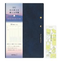 Midori the Length of Planner 2027 B6 Weekly Navy Limited Edition with Bookmark 22483006 December  Feeling Days  (Starts 2026) tamsiai mėlyna spalva