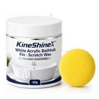 30g White Acrylic Bathtub Fine Scratch Wax, Removes Micro Scratches, Restores Gloss and Shine, Long Lasting Protection for Acrylic Bathtubs 1pc